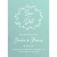 Wreath on Shimmer Save the Date Cards Image 1 of 14